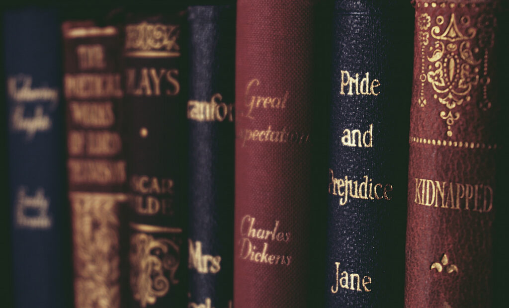 Libros de obras famosas como Pride and Prejudice