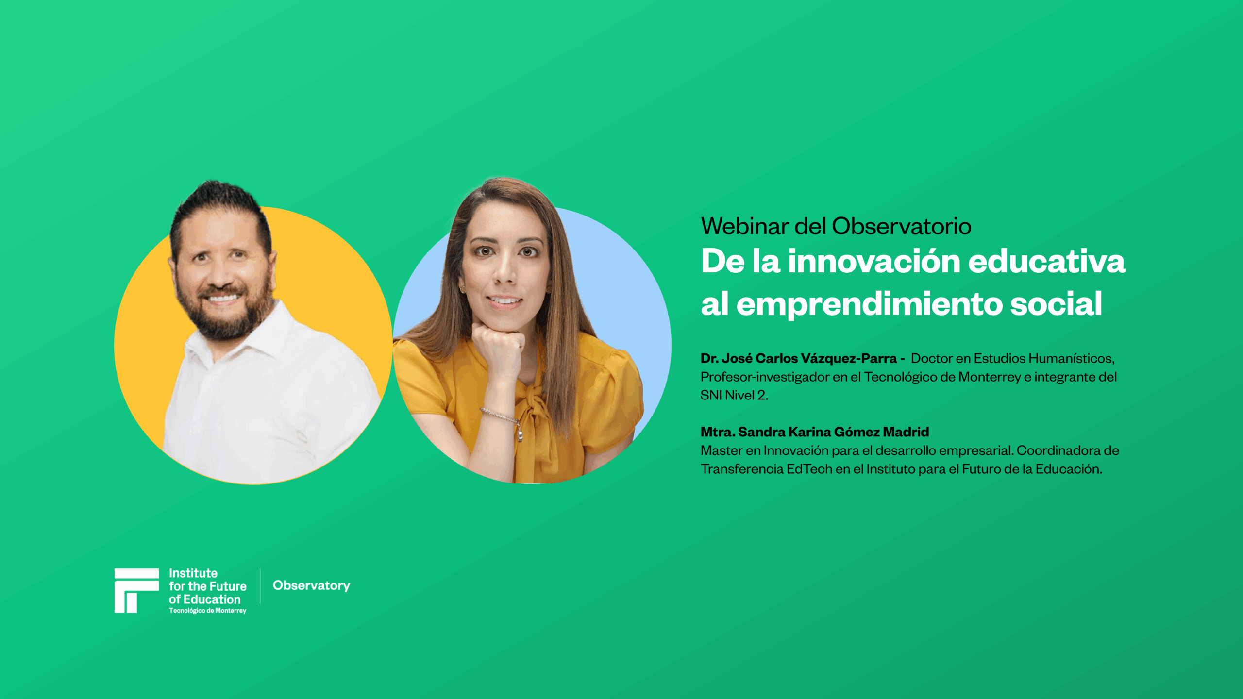 Webinar del Observatorio De la innovación educativa al emprendimiento