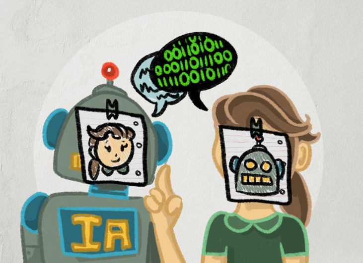 Robots hablando como humanos y humanos hablando como robots